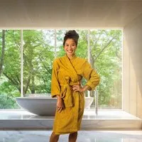 Kayori Kayori Sento - Bademantel - 35% Tencel / 65% Bio-Baumwolle, Gold, – Produktbild 1 von 1