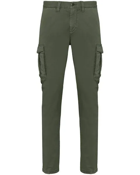 Greenspired Greenspired Umweltfreundliche ausgewaschene Cargohose aus 100 % Biobaumwolle, 250 g/m² 42-54, Verwaschenes khaki, – Produktbild 1 von 1