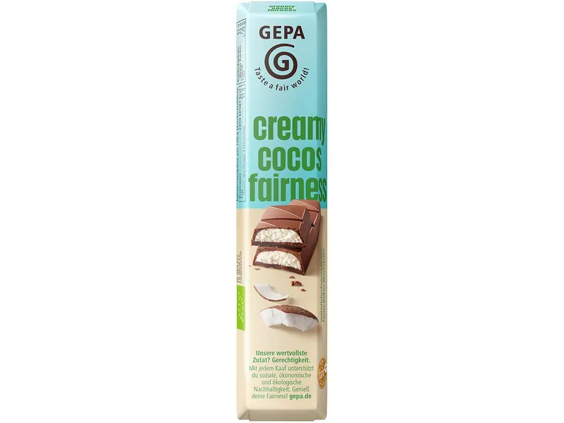 gepa GEPA Bio-Schokoladenriegel "Creamy Cocos" Fairness, 37,5 g – Produktbild 1 von 1