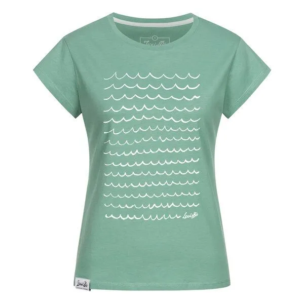 Lexi&Bö Lexi&Bö Ocean waves Damen T-Shirt, Beryl green (grün), – Produktbild 1 von 1