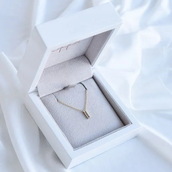 Eppi Eppi Goldene Kette mit schwarzen Diamanten Narcisa, Rosa, – Produktbild 3 von 4