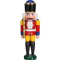 Seiffener Volkskunst Seiffener Volkskunst eG Nussknacker aus Seiffen König Holz Figur 29 cm - Echt Erzgebirge 3 Farben wählbar, Rot, – Produktbild 1 von 1