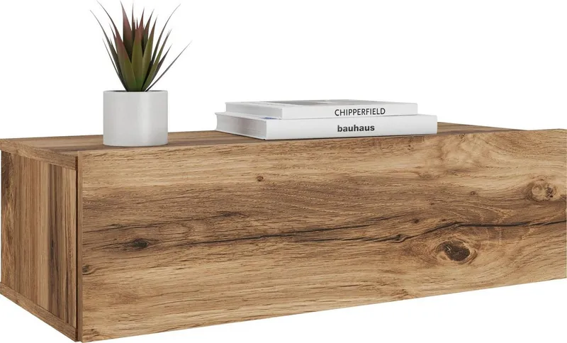 OTTO home Mehrzweckschrank Paris Kleine Garderobe Wandschrank 70 cm breit, 1 Klappe, Braun, – Produktbild 2 von 5