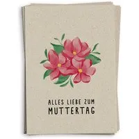matabooks matabooks® A6 Grußkarte/Klappkarte aus nachhaltigem Graspapier, Muttertag, – Produktbild 1 von 1