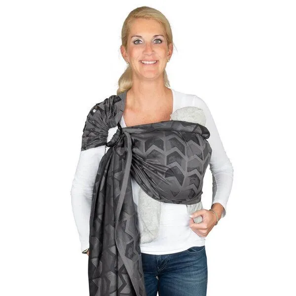 Hoppediz Hoppediz Babytragetuch - Ring-Sling kbA, Amsterdam black, – Produktbild 1 von 4