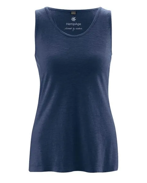 HempAge HempAge Lockeres Tank-Top Hanf/Biobaumwolle, Navy (blau), – Produktbild 3 von 4