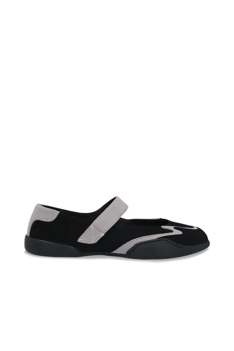 NAE NAE Damen vegan Ballett Sneaker Nadia Grau, Grau, – Produktbild 2 von 2