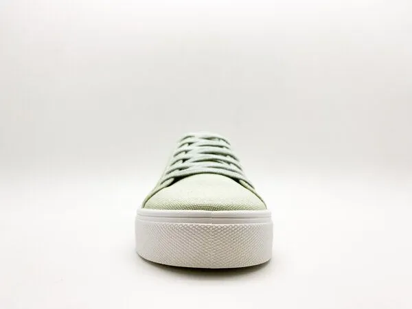 thies Veganer Sneaker "thies ® Natural Dye Plain" aus Biobaumwolle, Light green (hellgrün), – Produktbild 3 von 4