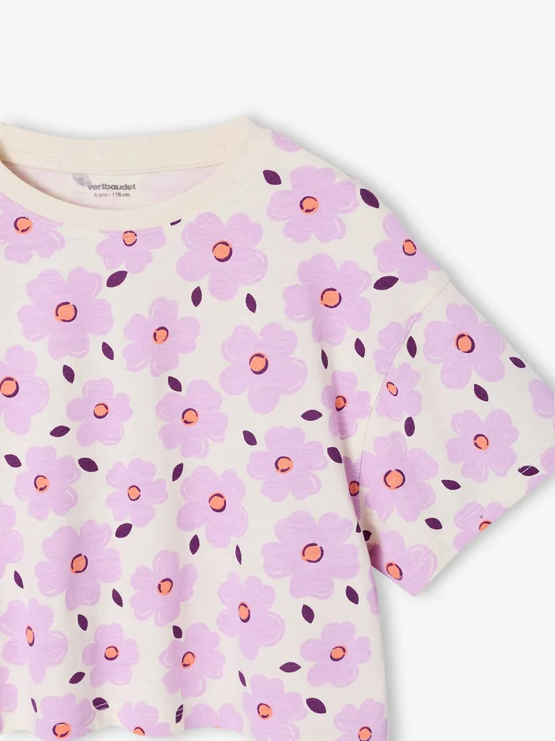 Vertbaudet Mädchen T-Shirt in Cropped-Länge, Wollweiß, – Produktbild 4 von 4