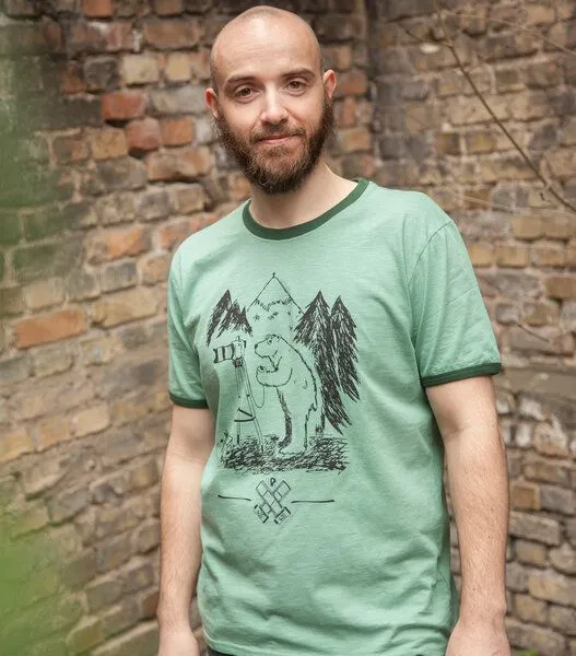 päfjes Bärnd Blitzbert - päfjes Ringer Unisex T-Shirt - Fair gehandelt aus Baumwolle Slub - Bio – Produktbild 3 von 4