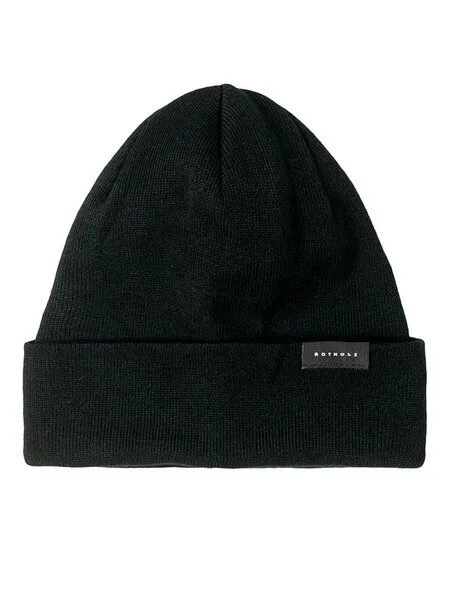 Rotholz Rotholz Classic Fine Merino Beanie, Black (schwarz), – Produktbild 1 von 1