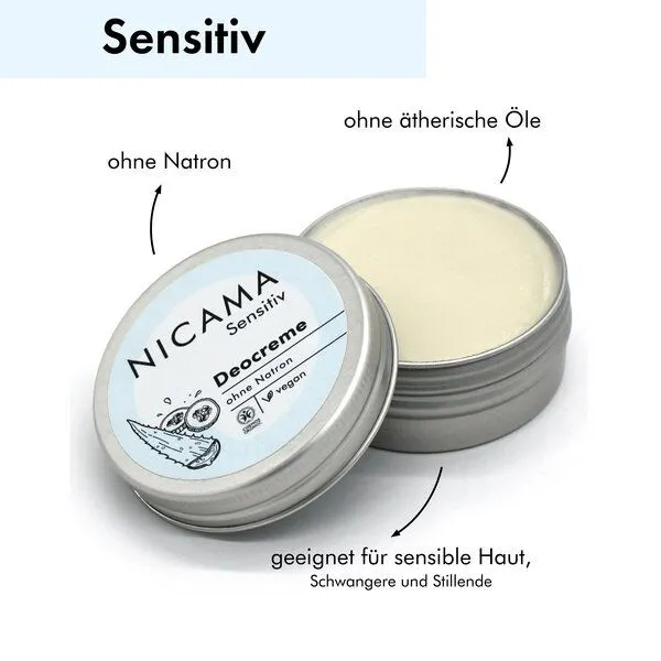 NICAMA NICAMA Deocreme Sensitiv ohne Natron – Produktbild 3 von 3