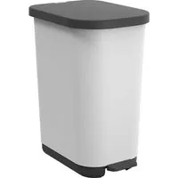 rotho rotho Abfall-Treteimer "RIBO" aus Recyclingkunststoff, 35 l, mistletoe white – Produktbild 1 von 1