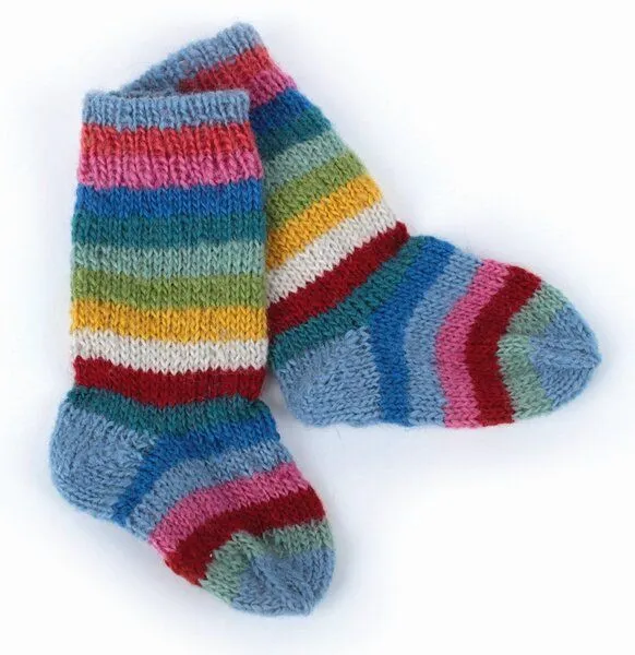 El Puente El Puente Kinder-Socken, Größe S | Fair Trade & Handmade aus Nepal, Mehrfarbig, – Produktbild 1 von 1