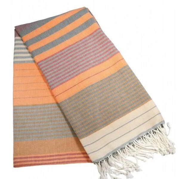 Karawan authentic Karawan authentic Fouta SUD (Peshtamal) aus Bio-Baumwolle, 100 x 200cm, India gold, – Produktbild 3 von 4