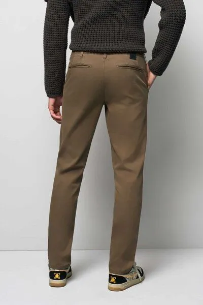 M 5 BY MEYER M 5 BY MEYER MIKROSTRUKTUR SUPER-STRETCH CHINO, Braun (esche), – Produktbild 4 von 5