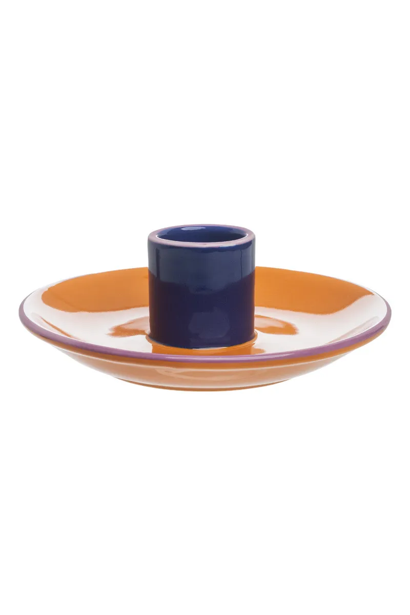 Tranquillo Kerzenhalter COLOURI Orange – Steinzeug - orange – Produktbild 1 von 2