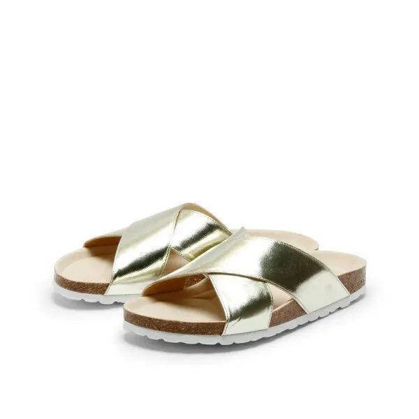 Grand Step Shoes Grand Step Shoes Lola Schlappen, vegan, Gold, – Produktbild 1 von 4