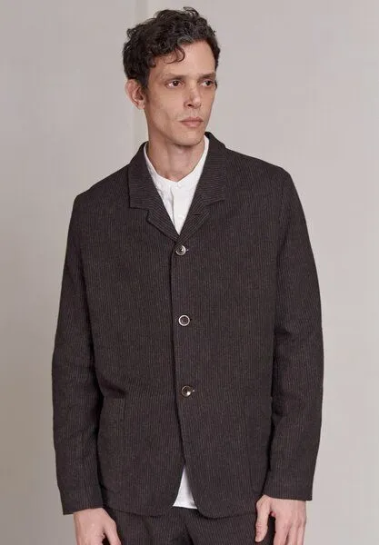 About Companions About Companions Herren Blazer "Elmar" Eco Flannel Bio Baumwolle, Braun (brown-striped), – Produktbild 2 von 4