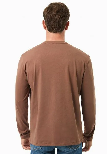 ORGANICATION ORGANICATION Langarmshirt aus Bio-Baumwolle, Cocoa brown, – Produktbild 4 von 4