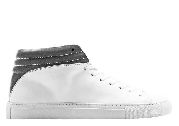 nat-2 hoher Sneaker aus Leder nat-2 Sleek white reflective in weiß – Produktbild 2 von 4