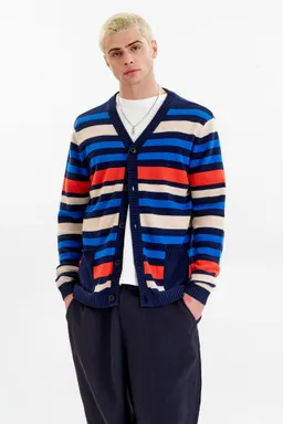 KOMODO KOMODO Herren vegan Strickjacke Stripe Multicolour – Produktbild 1 von 1