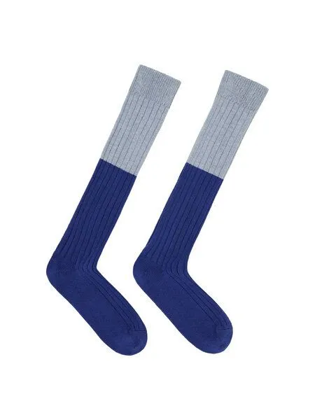 LANIUS LANIUS Kniestrümpfe aus Bio-Baumwolle, Colourblock (lila-violet), – Produktbild 1 von 3