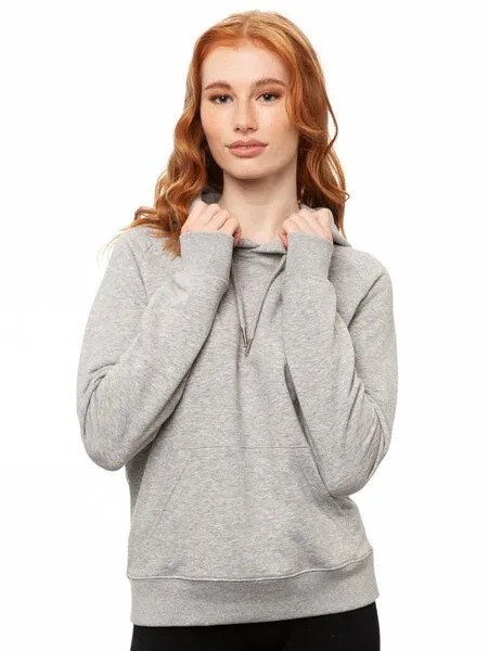 FellHerz FellHerz Damen Hoodie Kapuzenpullover, Hellgrau, – Produktbild 2 von 5