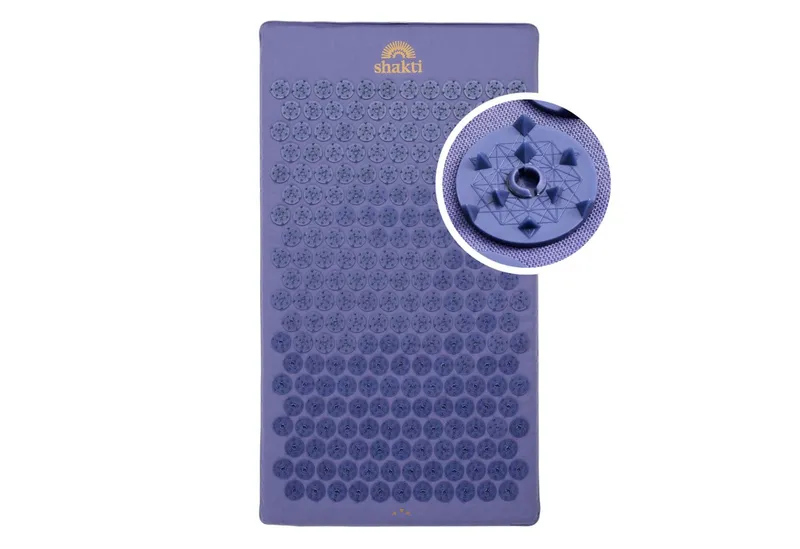 Shakti Mat Akupressurmatte Super Intense Akupressurmatte - Faire Produktion, Bio-Baumwolle (Mit Matte), Ethische Handarbeit, GOTS-zertifizierte Bio-Baumwolle, Lila, – Produktbild 1 von 5