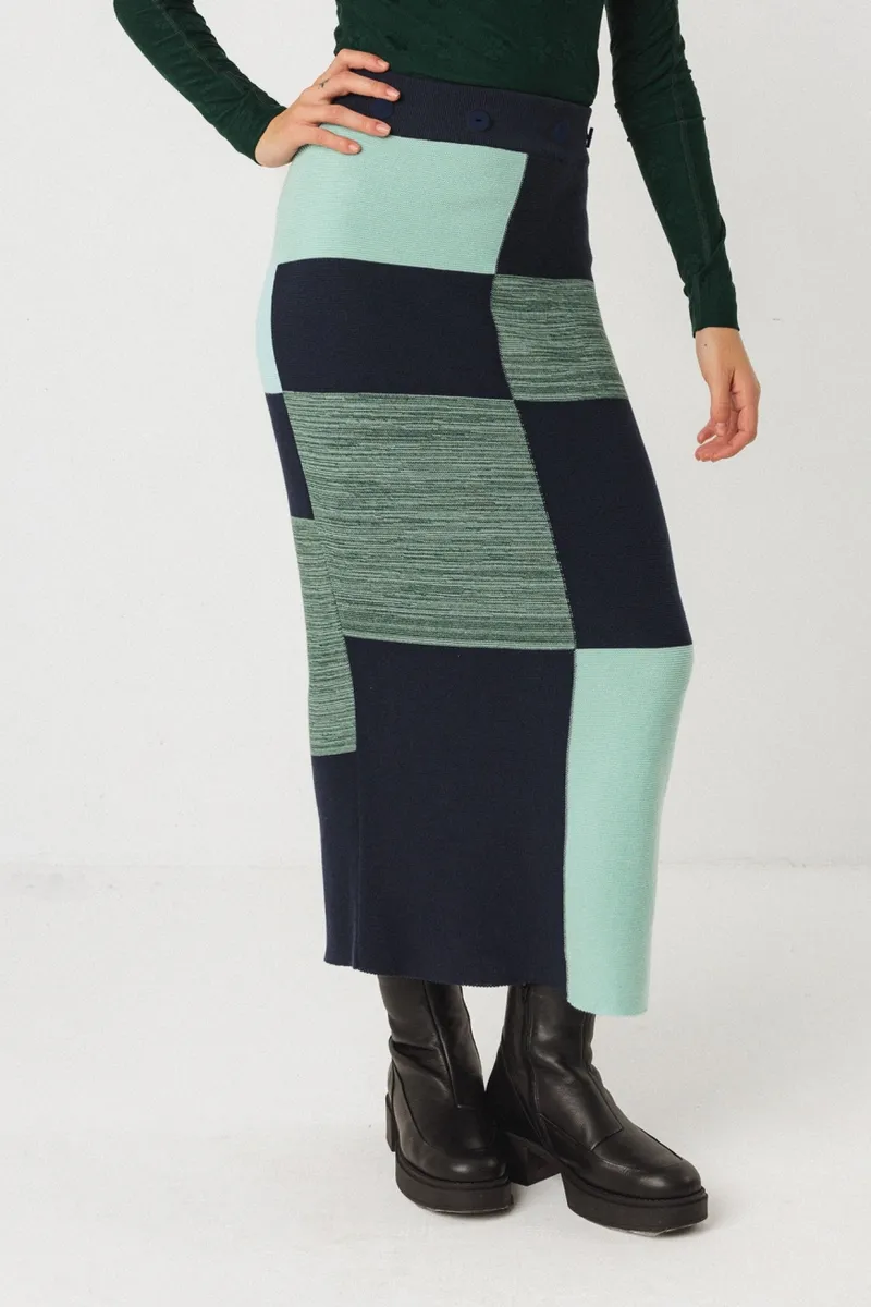 SKFK SKFK Damen vegan Rock Zweiteiler Ibana Blau, Extra dunkelblau, – Produktbild 2 von 2
