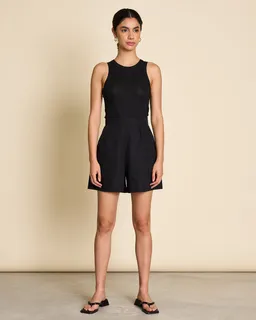 JAN N JUNE JAN 'N JUNE Damen vegan Top Porto Lyocell Rib Schwarz – Produktbild 1 von 1