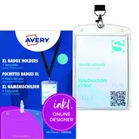 Avery Zweckform Avery Zweckform 10 Namensschilder XL, mit Lanyard, 105 x 148 mm – Produktbild 3 von 3