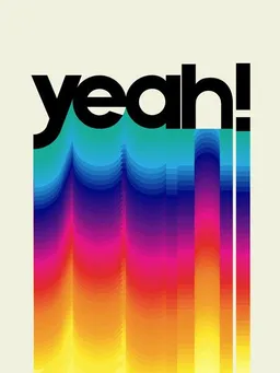 Photocircle Photocircle Poster / Leinwandbild - YEAH! neon rainbow typography – Produktbild 1 von 1
