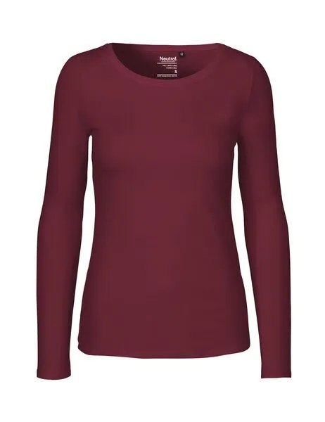 Neutral® - 3FREUNDE Neutral® - 3FREUNDE Frauen Longsleeve, Bordeaux, – Produktbild 1 von 4