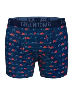 GreenBomb GREENBOMB Bike Tent Trunk - Figurbetonte Trunk aus Bio-Baumwoll Mix / hochwertiger Print / GOTS / Fair & Vegan – Produktbild 1 von 1
