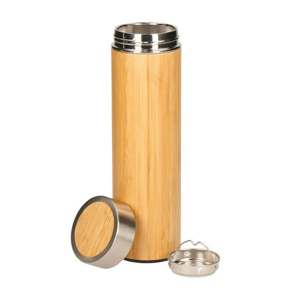elasto elasto Vakuumflasche - doppelwandige Isolierflasche aus Edelstahl mit Teesieb – Produktbild 1 von 5