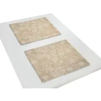 Nature by Adam Nature by Adam Tischset 2er Pack aus 100% Bio-Baumwolle - Made in Germany - Flower Cuveé Light, Beige, – Produktbild 1 von 1