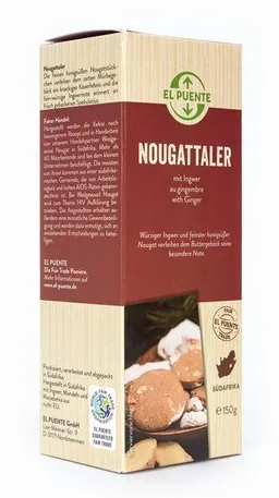 El Puente El Puente Nougattaler - Mürbekekse mit Nougat & Ingwer | Fair Trade – Produktbild 1 von 1