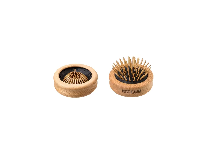 Kost Kamm Kost Kamm Pop-Up-Holzstiftbürste, rund Buche, gerade Holznoppen, Ø 7 cm – Produktbild 1 von 1