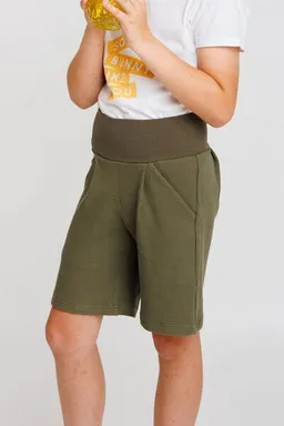 Babbily Babbily Bequeme Shorts aus Bio Waffelstrick-Jersey mit breitem Komfortbund – Produktbild 1 von 1