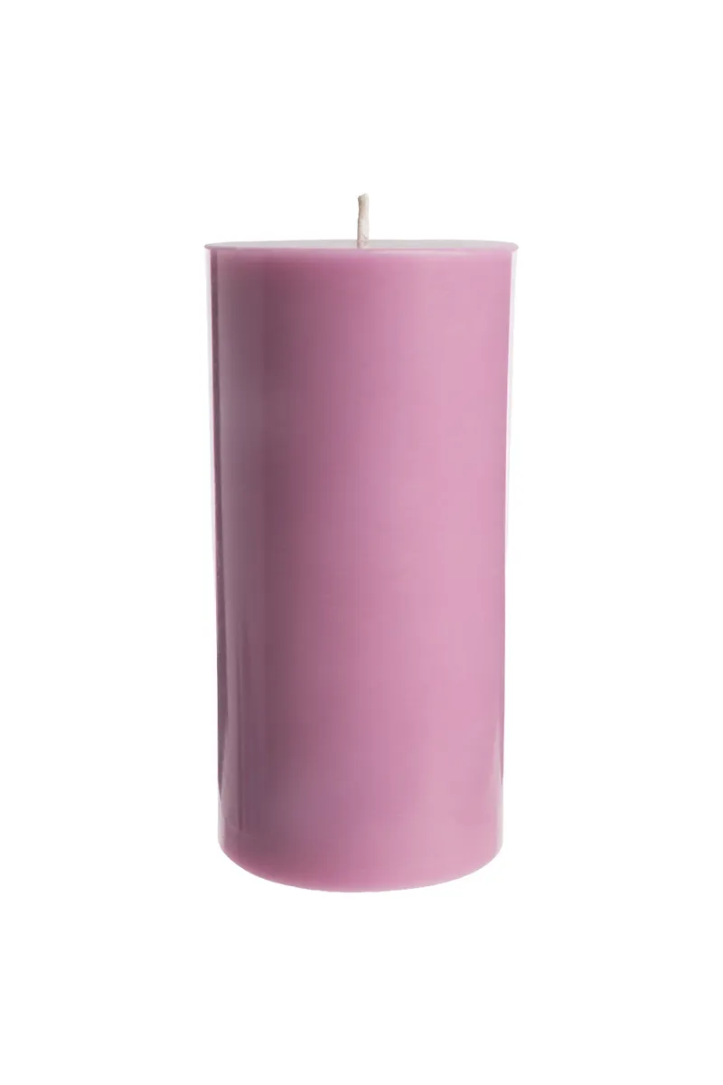 Tranquillo Handgearbeitete Stumpenkerze GLUMI pink, Ø 7,5 x 15 cm - rosa – Produktbild 1 von 4