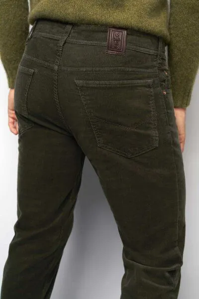 M 5 BY MEYER M 5 BY MEYER Five Pocket aus Casual Cord, Grün (dark green), – Produktbild 4 von 4