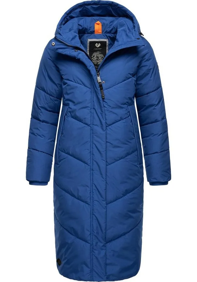 ragwear ragwear Wintermantel Suminka Wasserdichter Damen Winter Steppmantel, Blau, – Produktbild 2 von 3