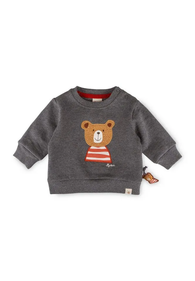 sigikid sigikid Sweatshirt Winterbär für Babys Jungen (1-tlg), Grau, – Produktbild 1 von 5