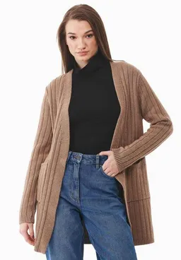 ORGANICATION ORGANICATION Langer Offener Cardigan aus Bio-Baumwolle Mix – Produktbild 1 von 1