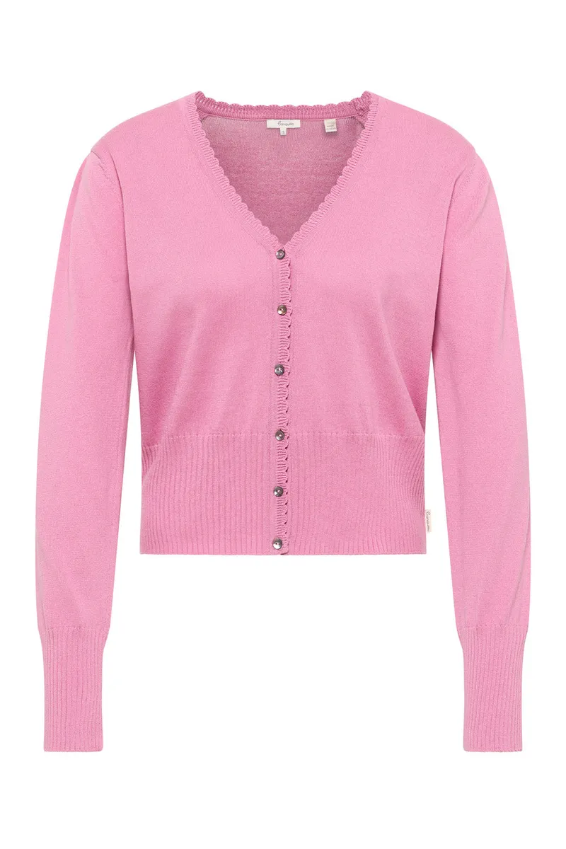 Tranquillo Tranquillo Strickjacke Linaa aus Bio-Baumwolle, Rose, – Produktbild 1 von 6