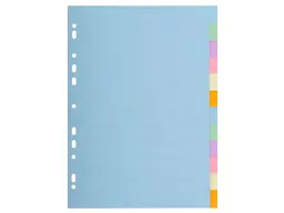 Exacompta 25 Exacompta Register "Forever", 12 Taben neutral, 170 g/m², DIN A4, pastell sortiert – Produktbild 1 von 1