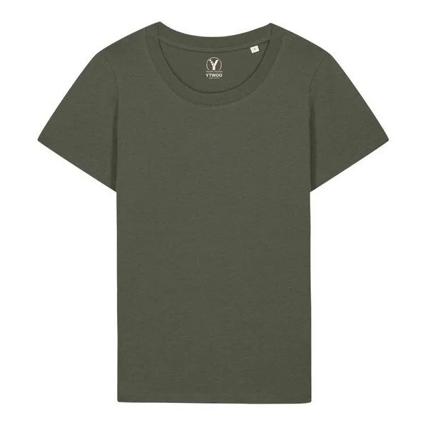 YTWOO YTWOO Mid-Light Damen T-Shirt Slim Fit, Khaki, – Produktbild 1 von 3