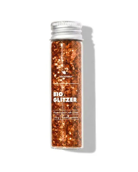 BIRKENSPANNER BIRKENSPANNER Biologisch abbaubarer Glitzer "Bastelglitzer" | viele Farben, Amber glow, – Produktbild 1 von 2