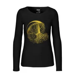 HANDGEDRUCKT HANDGEDRUCKT "Medusa" Frauen Longsleeve aus reiner Biobaumwolle (kbA) – Produktbild 1 von 1